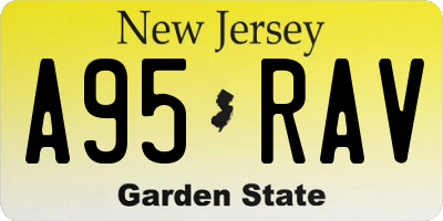 NJ license plate A95RAV