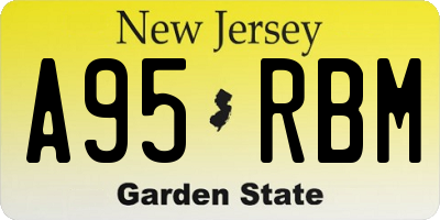 NJ license plate A95RBM