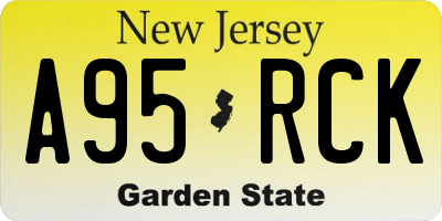 NJ license plate A95RCK