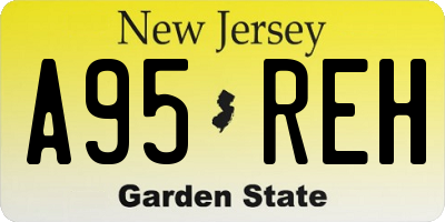 NJ license plate A95REH