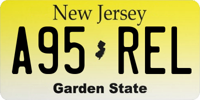 NJ license plate A95REL