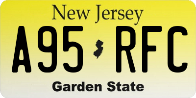NJ license plate A95RFC