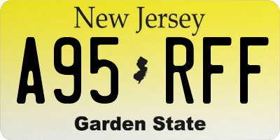 NJ license plate A95RFF