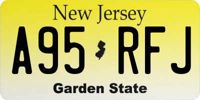 NJ license plate A95RFJ