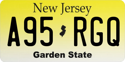 NJ license plate A95RGQ