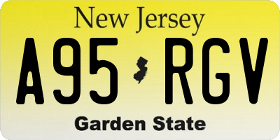 NJ license plate A95RGV