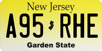 NJ license plate A95RHE