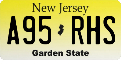 NJ license plate A95RHS