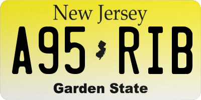 NJ license plate A95RIB
