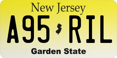 NJ license plate A95RIL