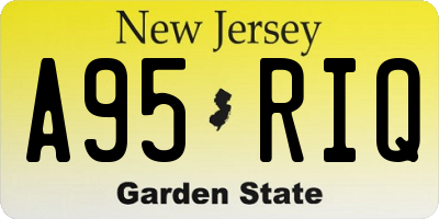 NJ license plate A95RIQ