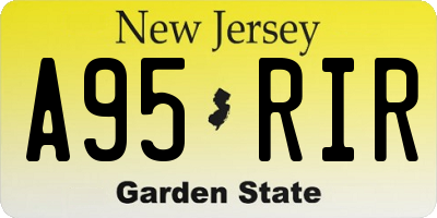 NJ license plate A95RIR