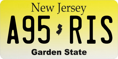 NJ license plate A95RIS