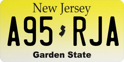 NJ license plate A95RJA