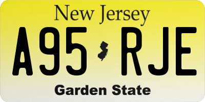 NJ license plate A95RJE