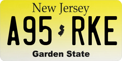 NJ license plate A95RKE