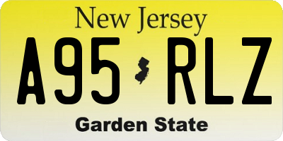 NJ license plate A95RLZ