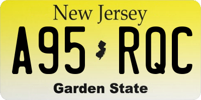 NJ license plate A95RQC