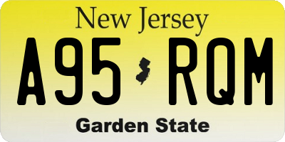 NJ license plate A95RQM