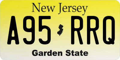 NJ license plate A95RRQ