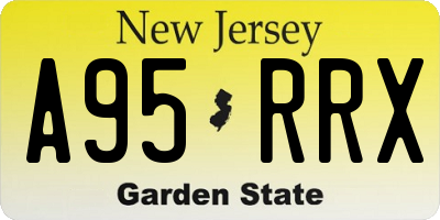 NJ license plate A95RRX
