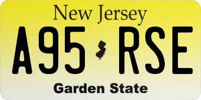 NJ license plate A95RSE