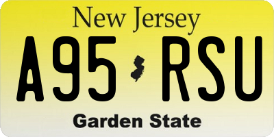 NJ license plate A95RSU