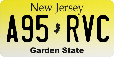 NJ license plate A95RVC