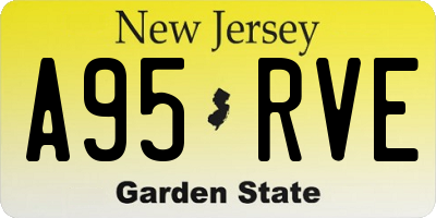 NJ license plate A95RVE