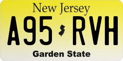 NJ license plate A95RVH