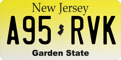 NJ license plate A95RVK