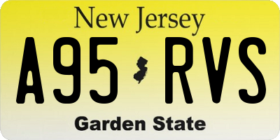 NJ license plate A95RVS