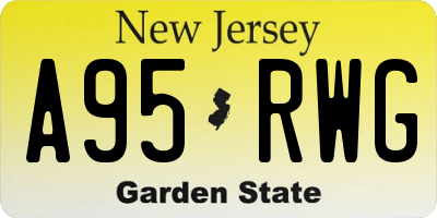 NJ license plate A95RWG