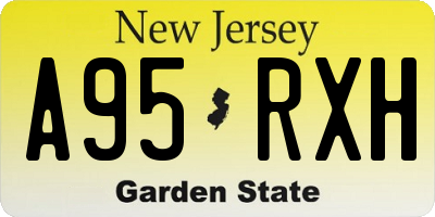 NJ license plate A95RXH