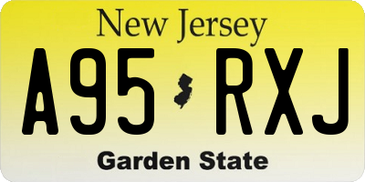 NJ license plate A95RXJ