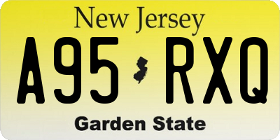 NJ license plate A95RXQ