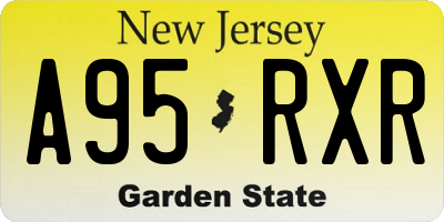 NJ license plate A95RXR