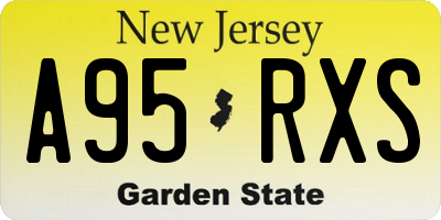 NJ license plate A95RXS