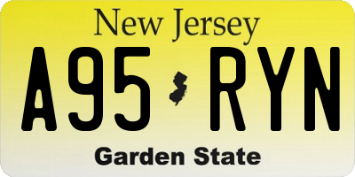 NJ license plate A95RYN