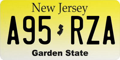 NJ license plate A95RZA