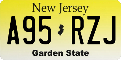 NJ license plate A95RZJ