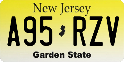NJ license plate A95RZV