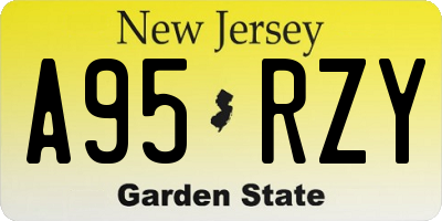 NJ license plate A95RZY