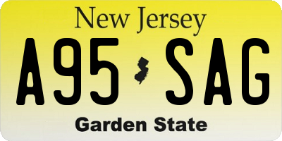 NJ license plate A95SAG