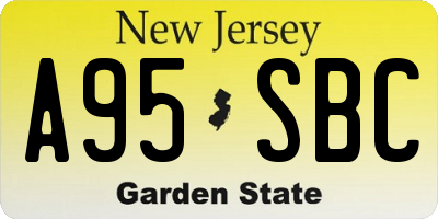NJ license plate A95SBC