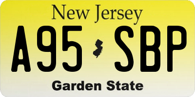 NJ license plate A95SBP