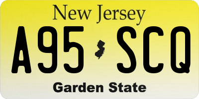 NJ license plate A95SCQ