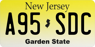 NJ license plate A95SDC