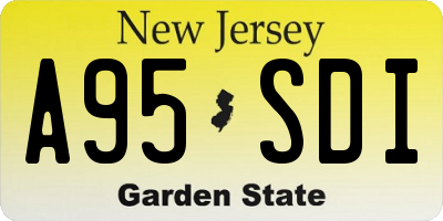 NJ license plate A95SDI