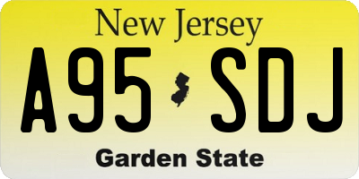 NJ license plate A95SDJ